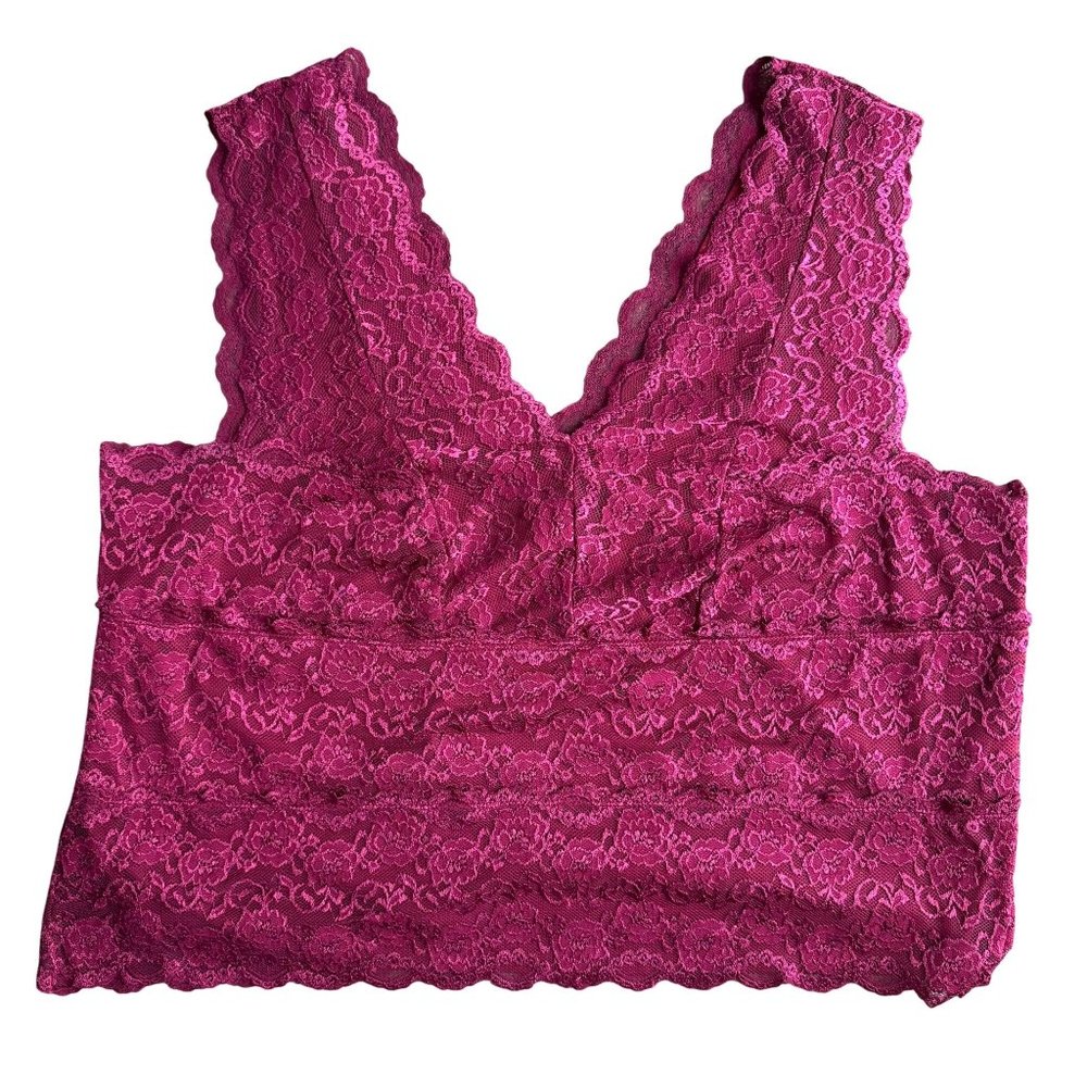 George Womens Lace Babydoll Top 26W Empire Waist Scalloped Stretch Y2K Vintage‎
